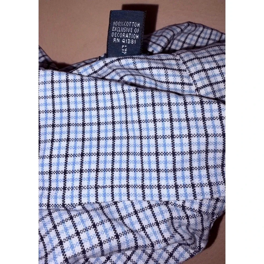 Polo Ralph Lauren Button Down XXL 2XL White Blue Black Plaid Check Long Sleeve